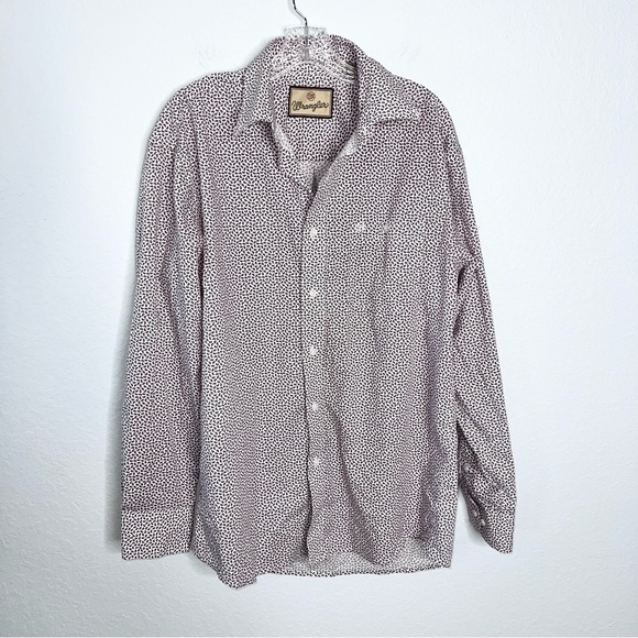 Wrangler Shirt Men Medium Western Paisley Rodeo Button Down Cowboy B25 - Picture 1 of 8